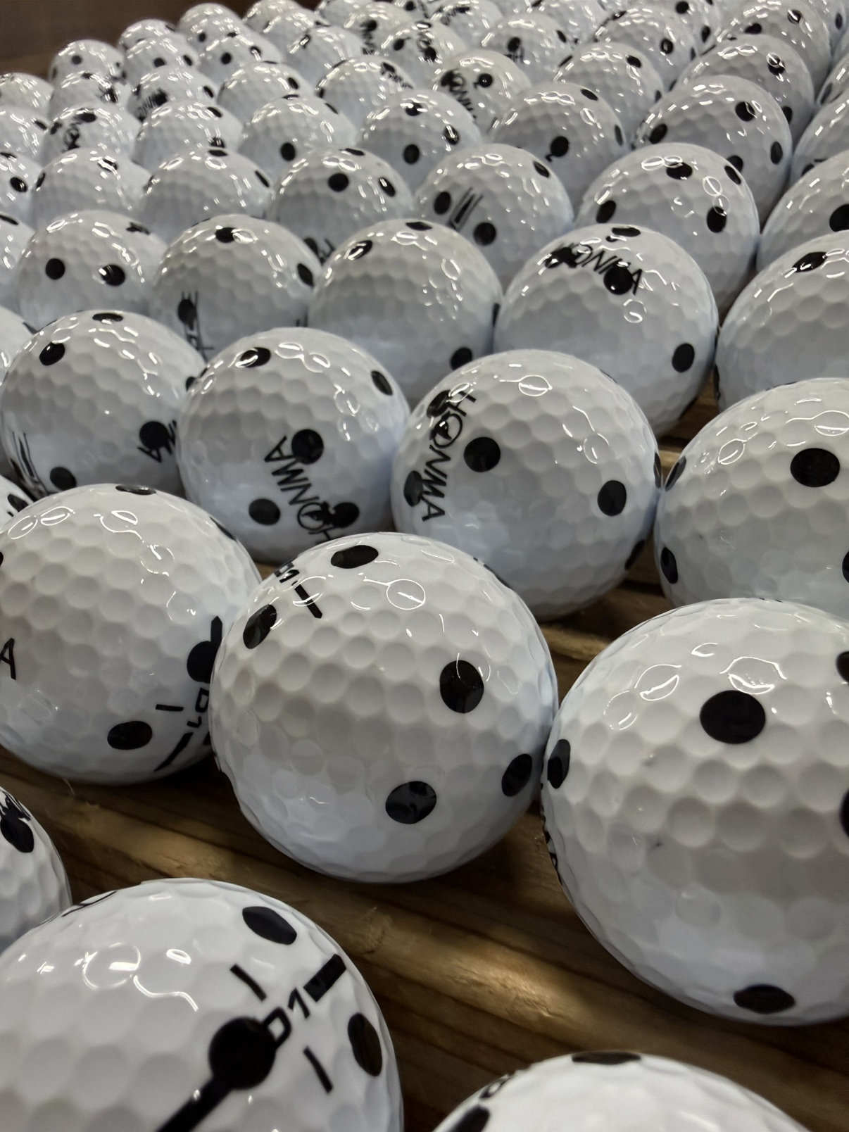 ゴルフボール シミュレーション用ボール 黒点 多点加工