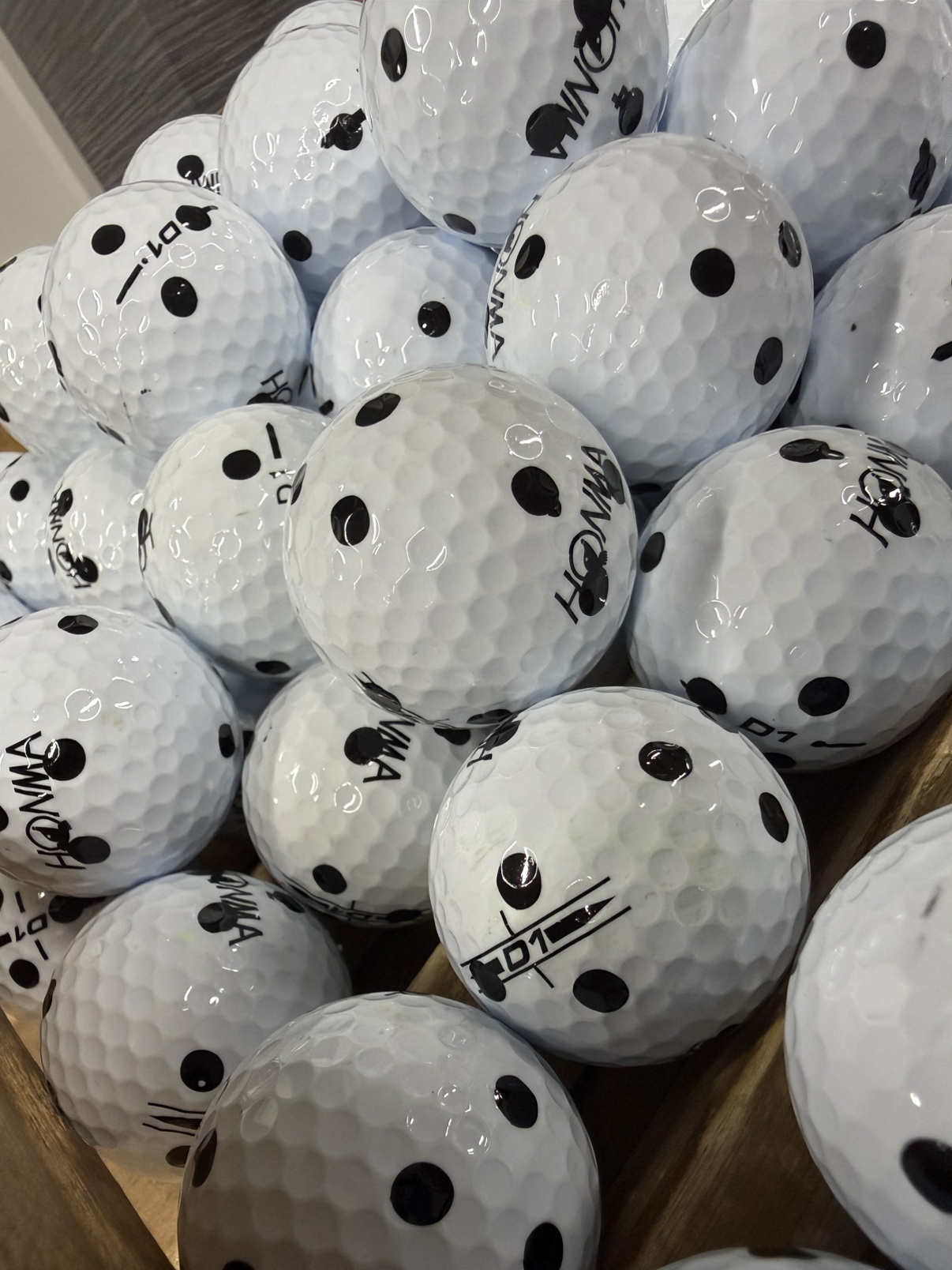 ゴルフボール シミュレーション用ボール 黒点 多点加工