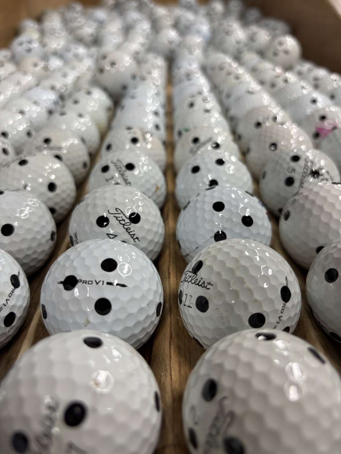 ゴルフボール シミュレーション用ボール 黒点 多点加工